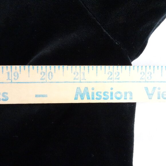 Vintage JS Collections Women Black Velvet Coat with Pockets Size M - Picture 11 of 12